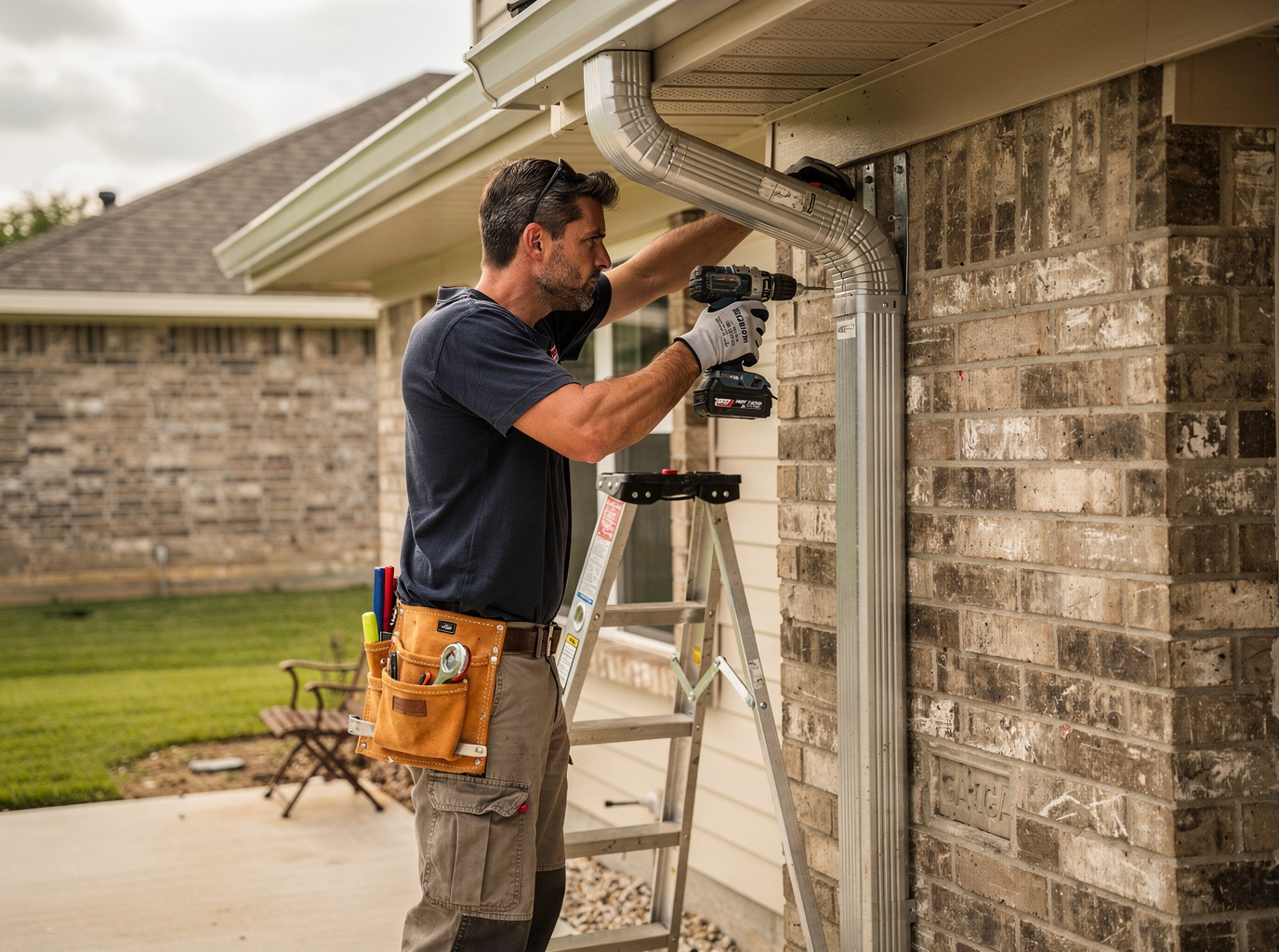 Downspout Installation in Houston