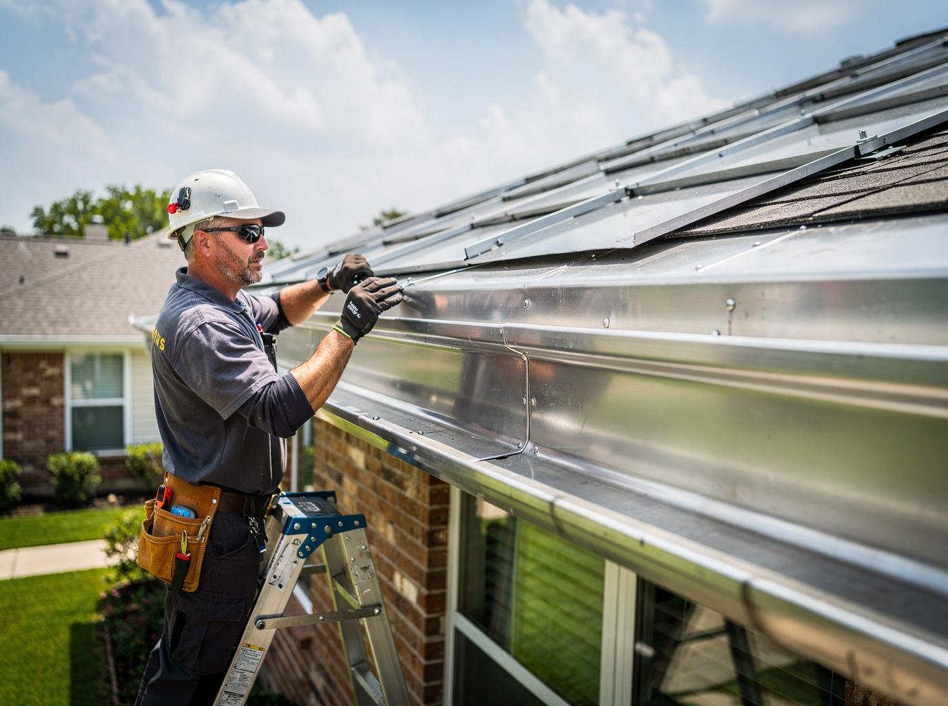 Steel Gutters in Houston